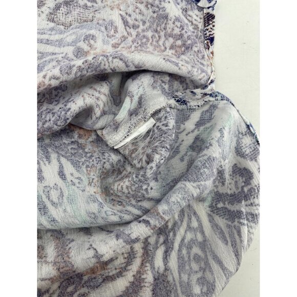 Nine West Women 3/4 Sleeve 1/2 Button Floral Animal Print Boho Top Shirt Size S - Picture 9 of 12